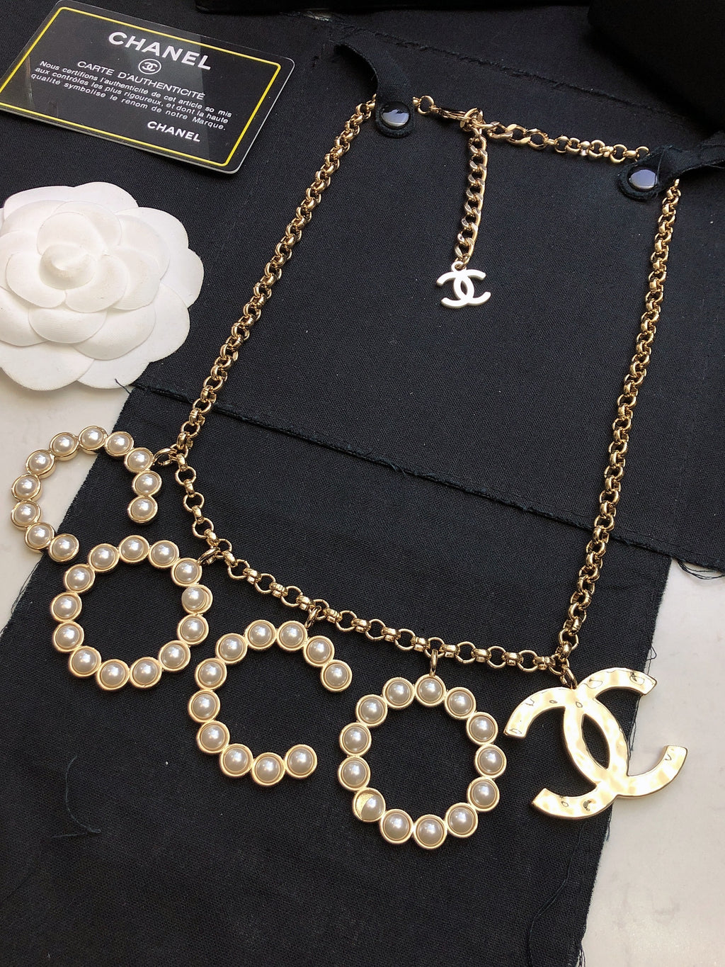 CHANEL Crystal Double-C Necklace