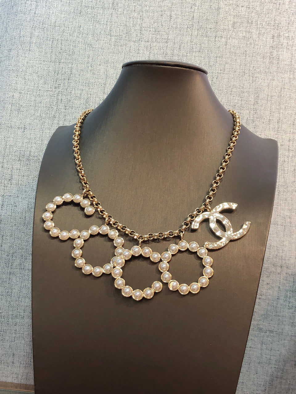CHANEL Crystal Double-C Necklace