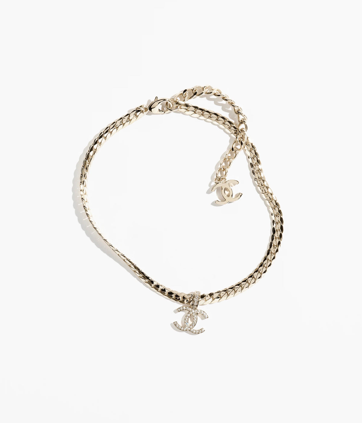 CHANEL Crystal Double-C Necklace