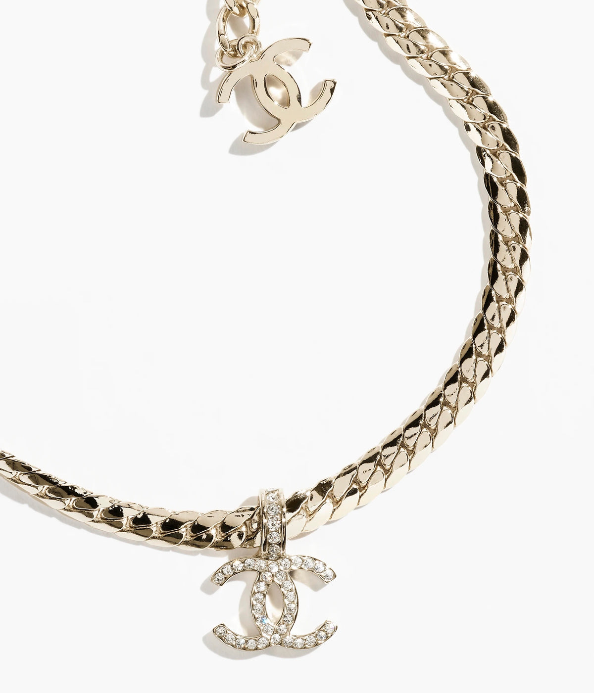 CHANEL Crystal Double-C Necklace