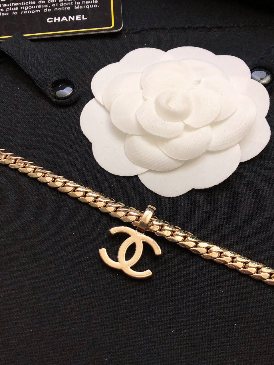 CHANEL Crystal Double-C Necklace