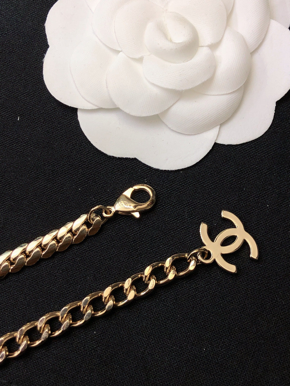 CHANEL Crystal Double-C Necklace