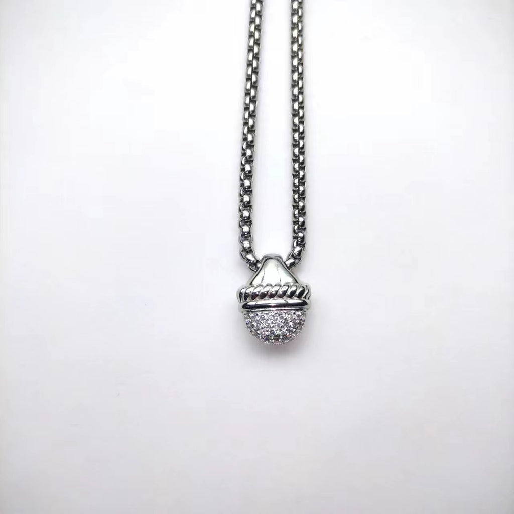 Crystal Silver-Tone Necklace