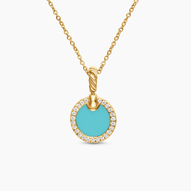 Crystal Turquoise Gold-Tone Necklace