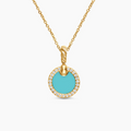 Crystal Turquoise Gold-Tone Necklace