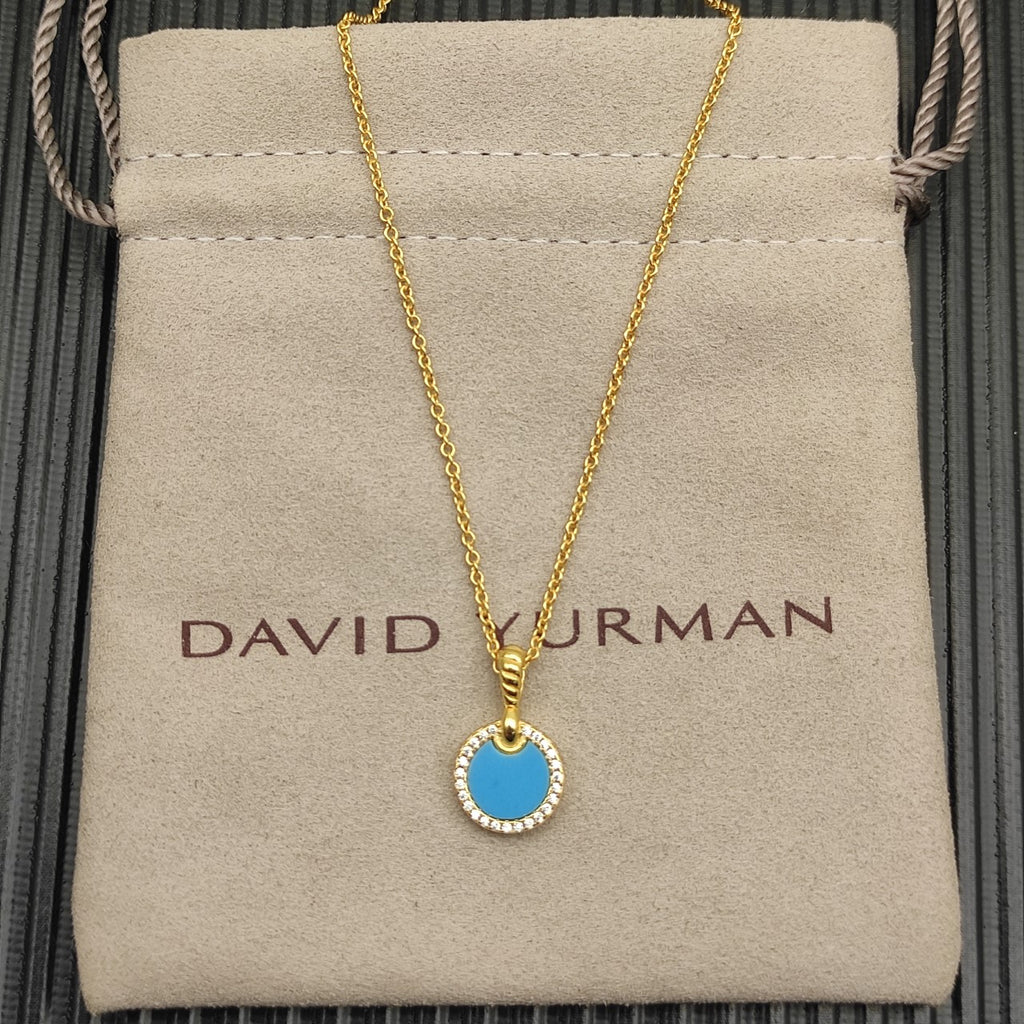 Crystal Turquoise Gold-Tone Necklace