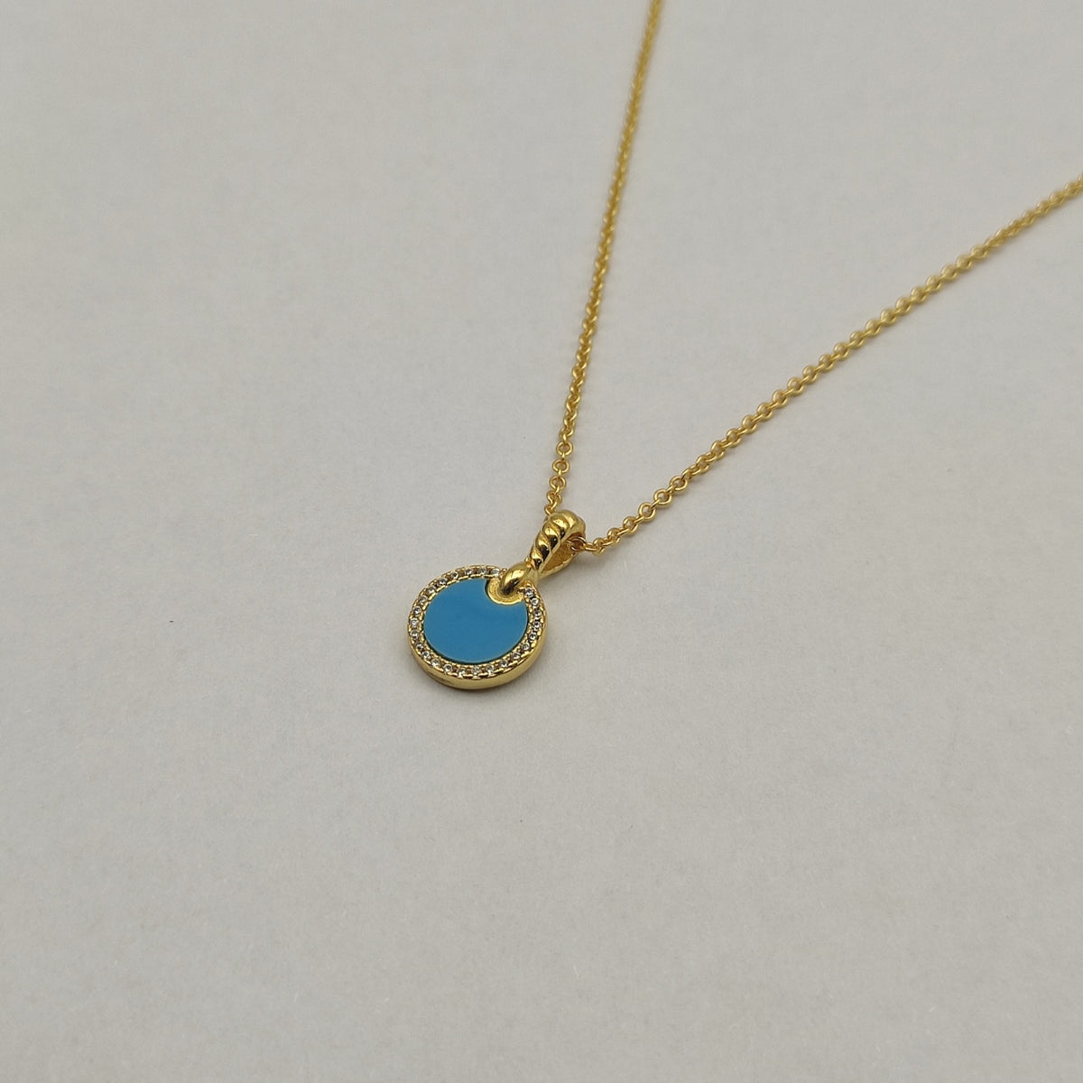 Crystal Turquoise Gold-Tone Necklace