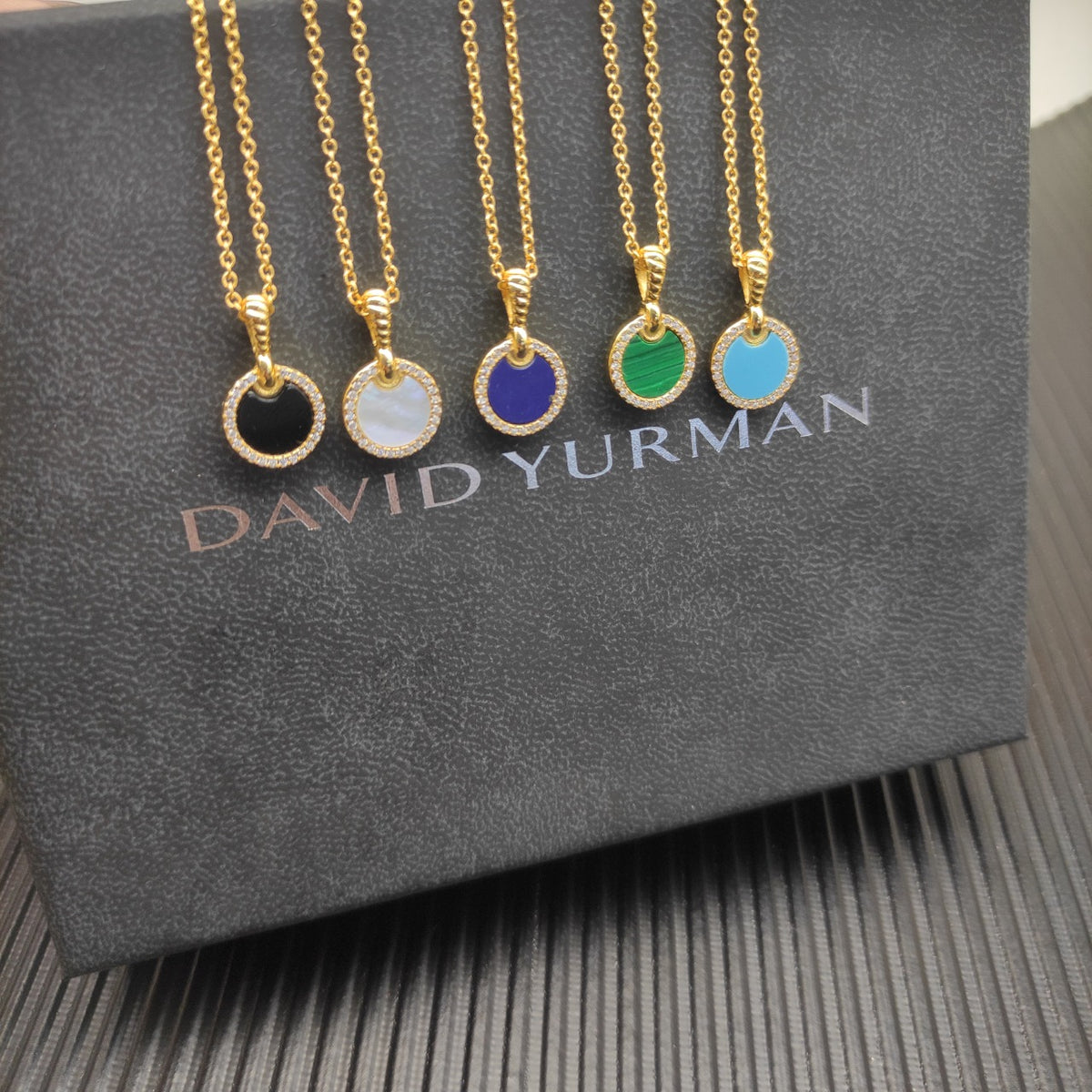 Crystal Turquoise Gold-Tone Necklace