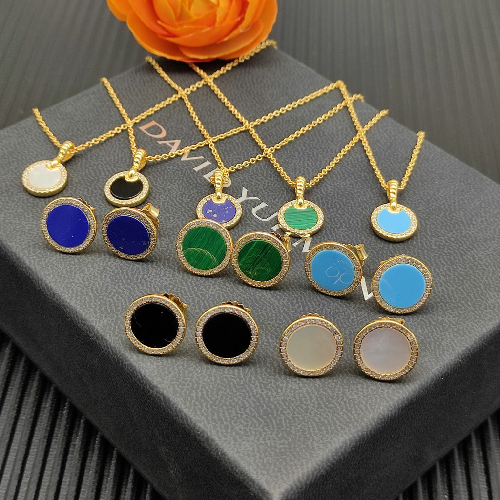 Crystal Turquoise Gold-Tone Necklace