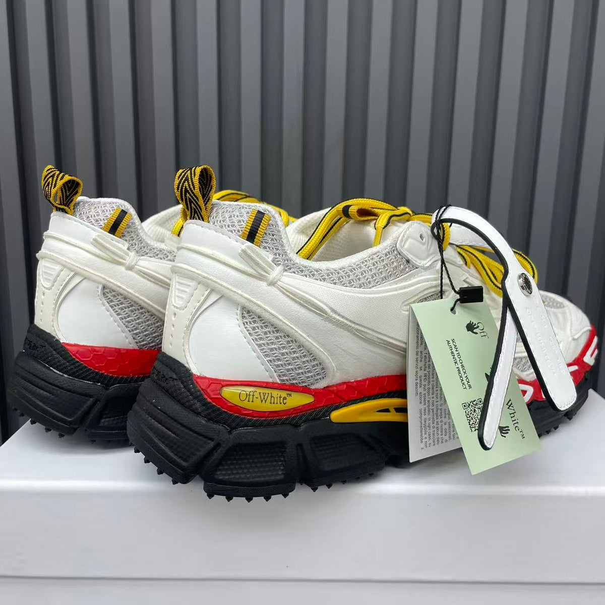 Off-White Thick-Sole Sneakers | White & Black Streetwear