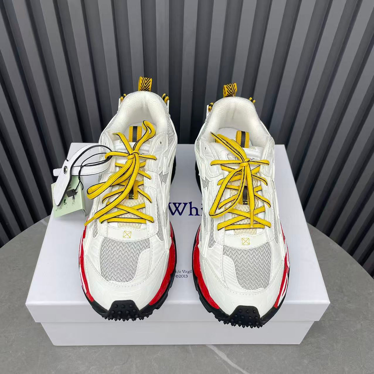 Off-White Thick-Sole Sneakers | White & Black Streetwear