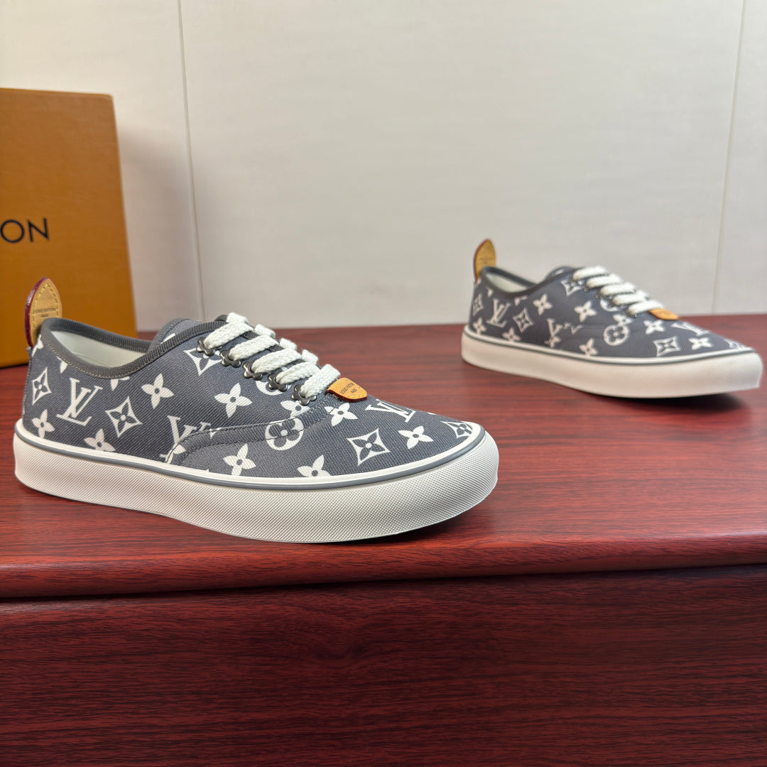 LV Monogram Print Low-Top Sneakers