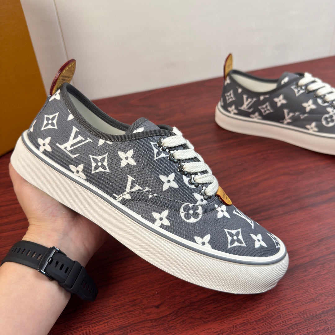 LV Monogram Print Low-Top Sneakers