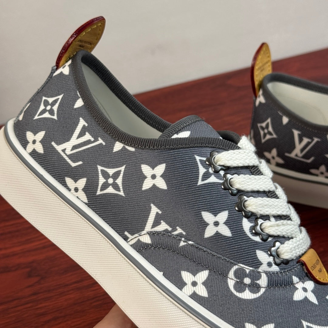 LV Monogram Print Low-Top Sneakers
