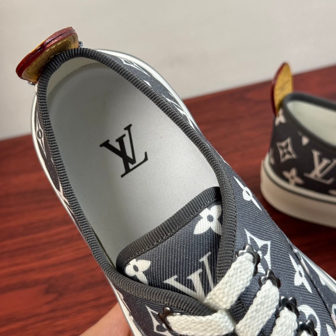 LV Monogram Print Low-Top Sneakers