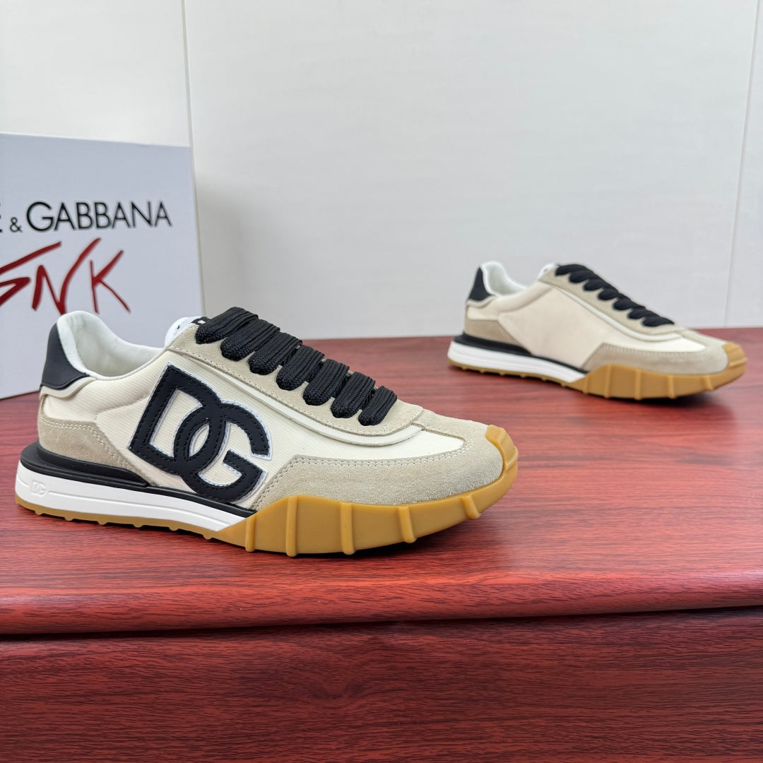 D&G Logo Panelled Low-Top Sneakers