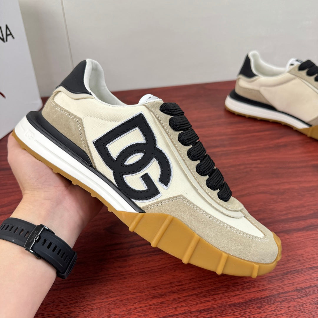 D&G Logo Panelled Low-Top Sneakers