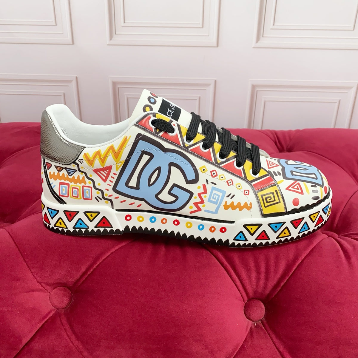 Dolce & Gabbana Logo Panelled Low-Top Sneakers | Gum-Tread Sole