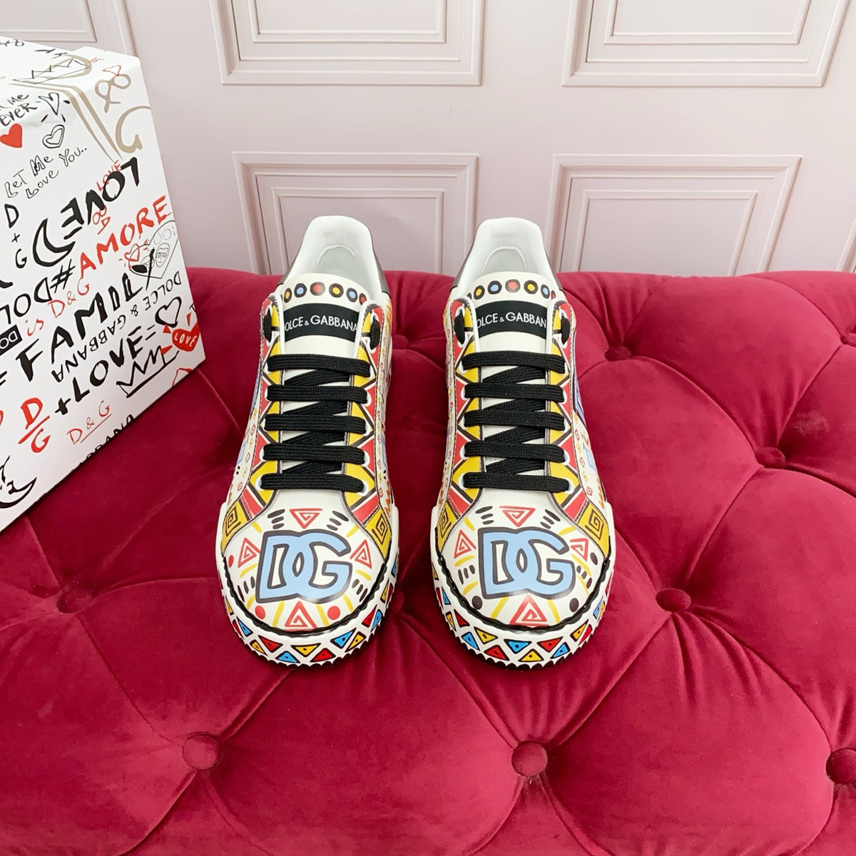 Dolce & Gabbana Logo Panelled Low-Top Sneakers | Gum-Tread Sole