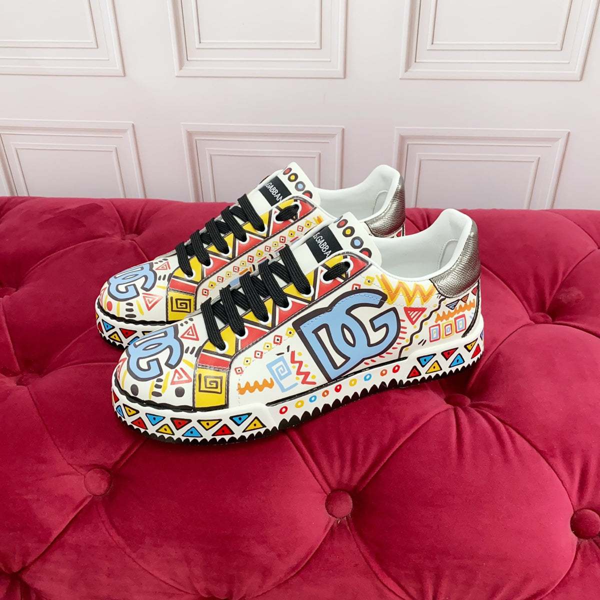 Dolce & Gabbana Logo Panelled Low-Top Sneakers | Gum-Tread Sole