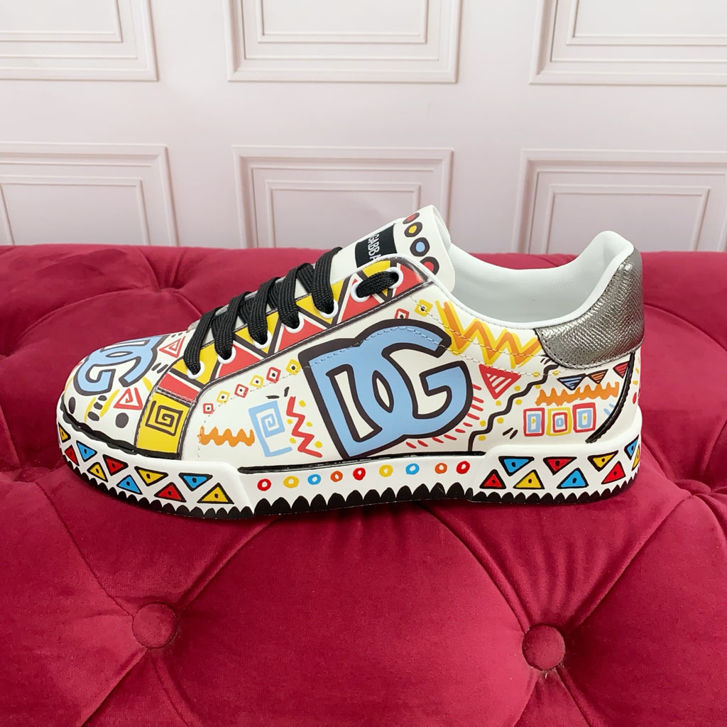 Dolce & Gabbana Logo Panelled Low-Top Sneakers | Gum-Tread Sole