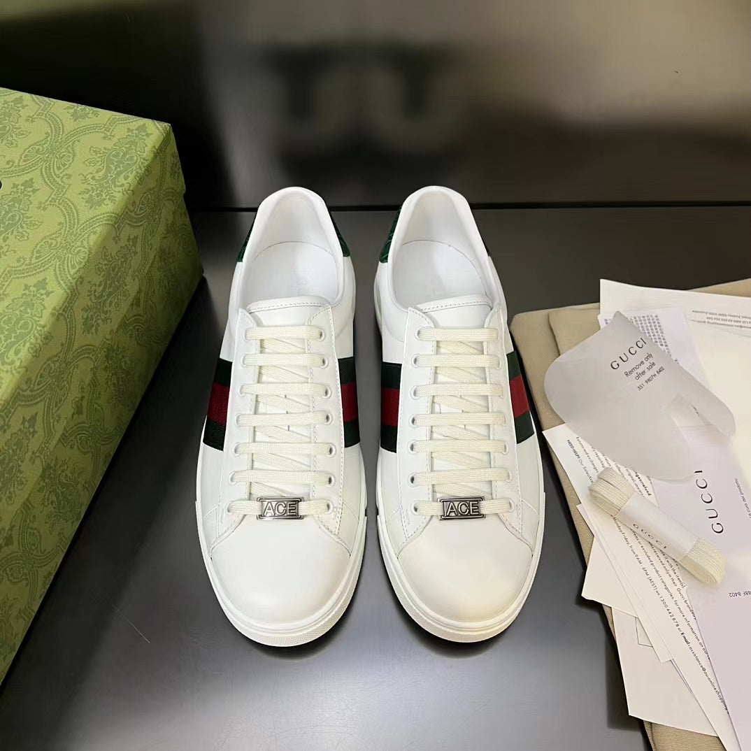 Gucci Ace Low-Top Sneakers, Web Stripe