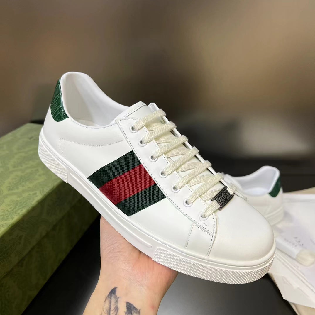 Gucci Ace Low-Top Sneakers, Web Stripe