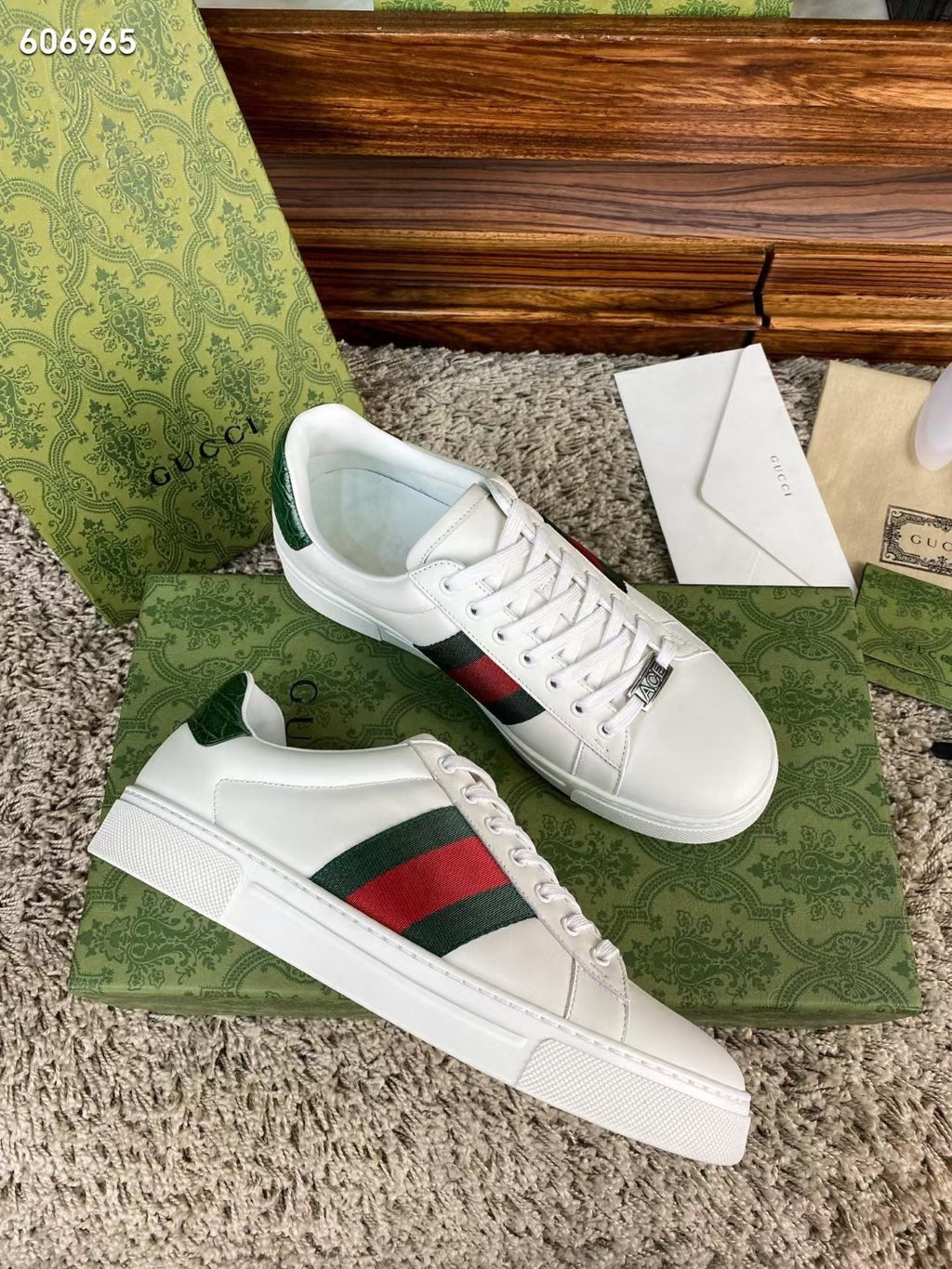 Gucci Ace Low-Top Sneakers, Web Stripe