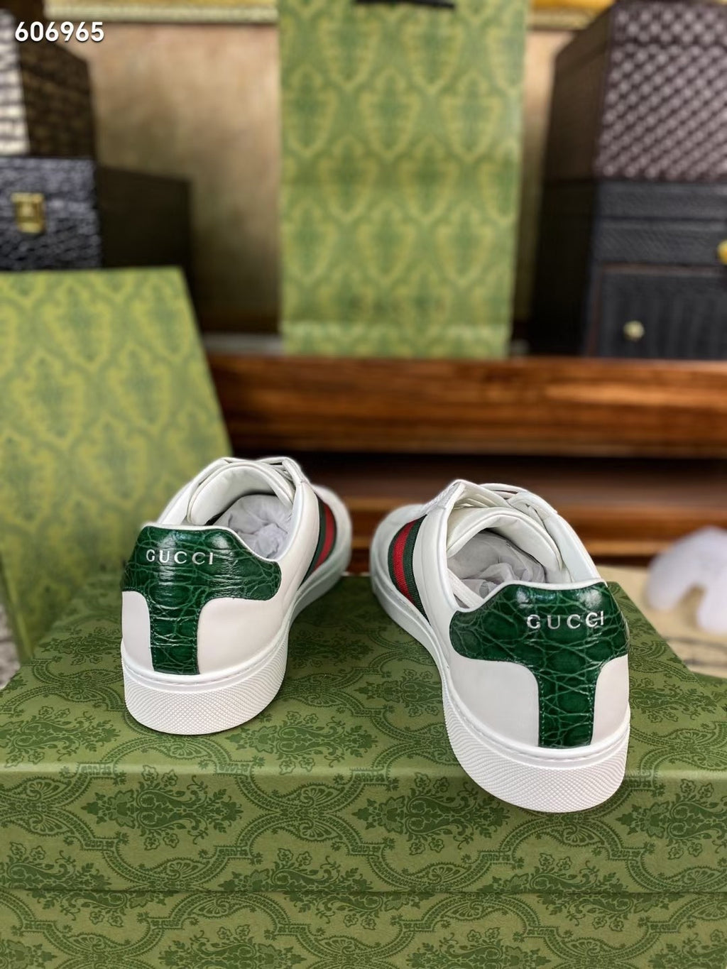 Gucci Ace Low-Top Sneakers, Web Stripe