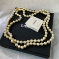 CHANEL CC Long Pearl Necklace | Statement Jewelry